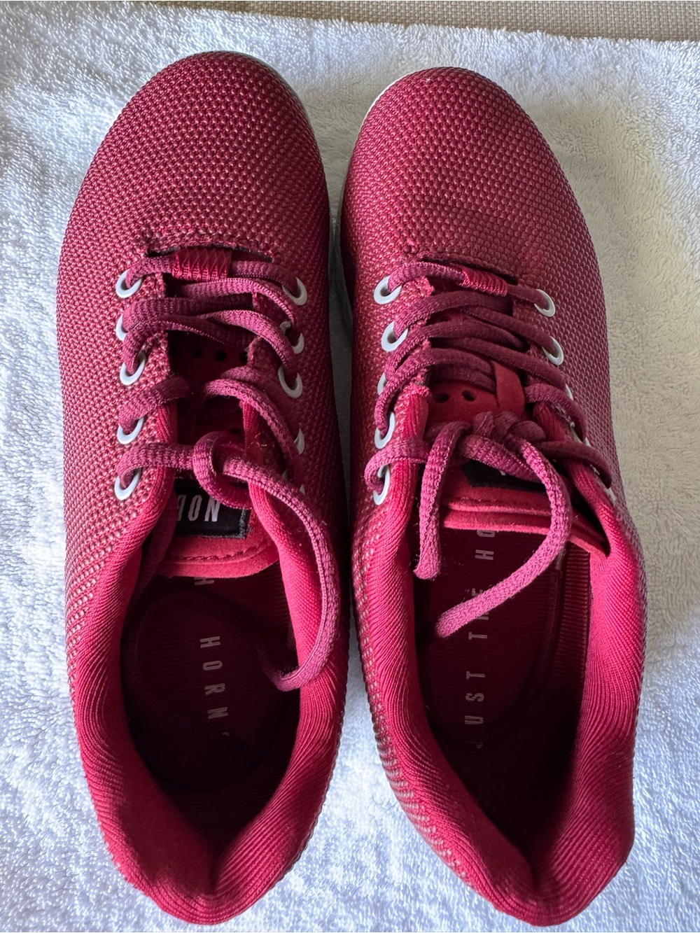 NOBULL Women's Deep Burgundy Knit Lace-Up Sneakers
